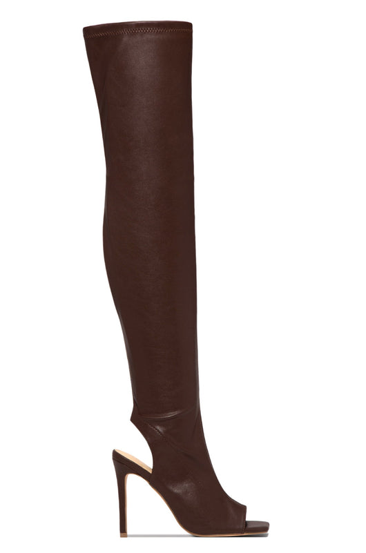 Botas Mujer Tacón Stiletto Punta Abierta Negro Elegante - Image 11