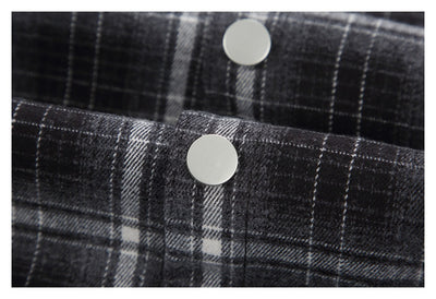 Camisa de Trabajo Cuadros Retro Americana con Capucha para Hombre - Image 31