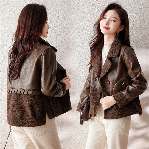 Abrigo de Piel Sintética Talla Grande Suelto para Invierno Mujer - Image 3