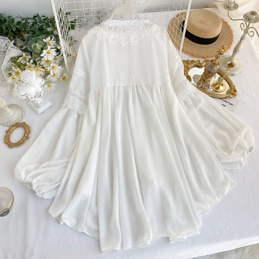 Blusa de Encaje Calado en Gasa - Image 18