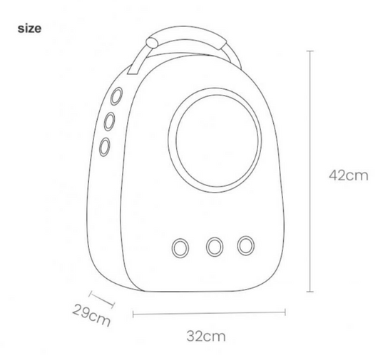 Mochila Transportadora de Gato Cápsula Espacial - Bolsa Escolar para Mascotas - Image 12