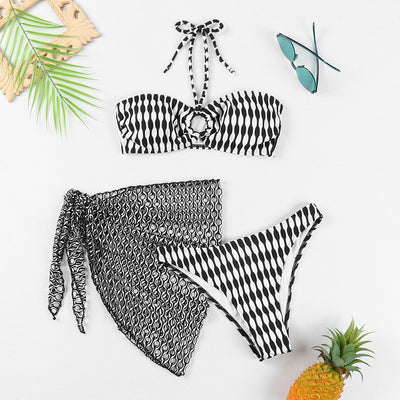 Bikini Dos Piezas Tubo con Pieza de Tres Partes - Image 4