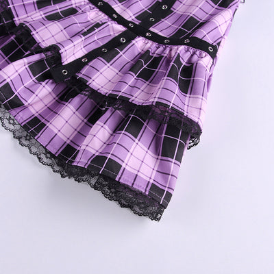 Falda Plisada con Estampado Lattice - Image 6