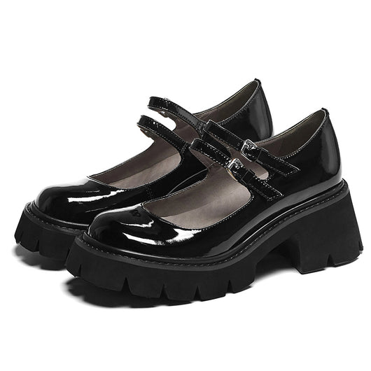 Zapatos de Cuero con Punta Redonda - Image 9
