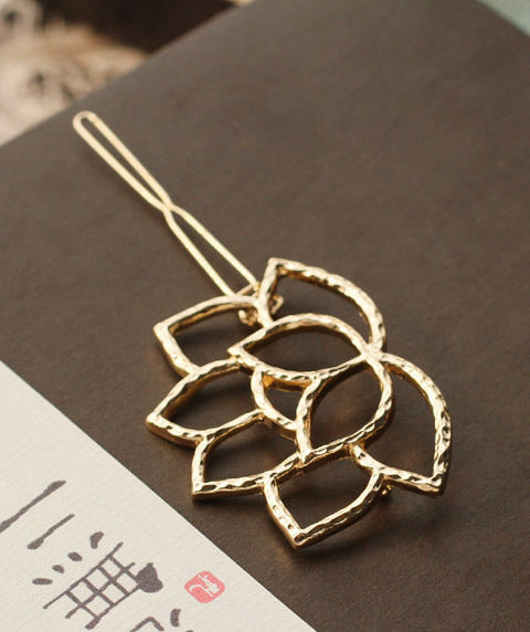 Pasador de Cabello Loto Retro en Metal Literario - Image 4