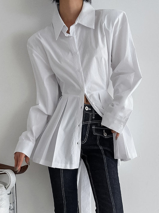 Blusa de Algodón con Cordones - Camisa Versátil de Manga Larga - Image 12