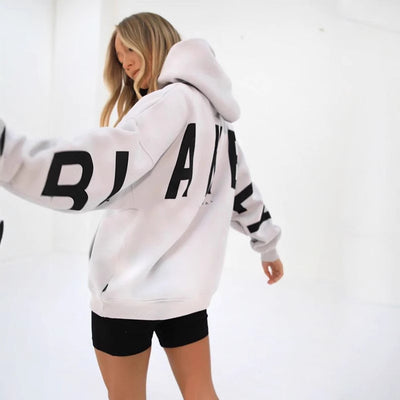 Sudadera Estampada Gruesa Oversize de Manga Larga Versátil - Image 5