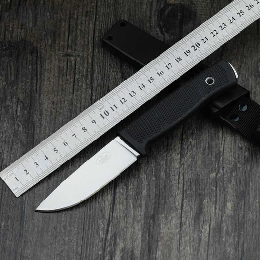 Cuchillo Táctico de Campo con Funda para Cintura - Hoja Recta de Alta Dureza