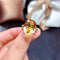 Anillo de Cuarzo Citrino Natural - Diseño Elegante y Energético