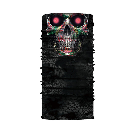Braga Mágica sin Costuras con Estampado 3D Calavera para Ciclismo - Image 12