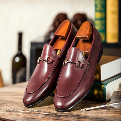Zapatos Casual Horsebit de Cuero con Punta Redonda para Hombre - Image 9