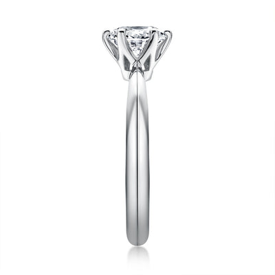 Anillo de Moissanita de 1 Quilate con Seis Puntas en Plata 925 y Baño de Oro 18k - Image 8