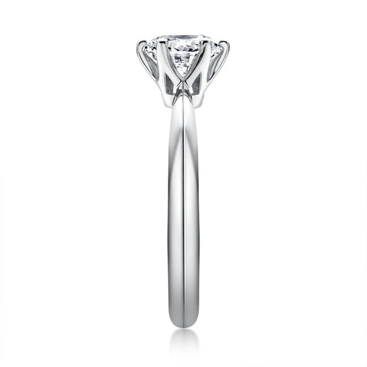 Anillo de Moissanita de 1 Quilate con Seis Puntas en Plata 925 y Baño de Oro 18k - Image 8