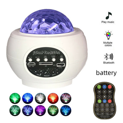 Proyector de Luz Nocturna Galaxy con Olas Oceánicas LED, Altavoz Bluetooth y Música - Image 10
