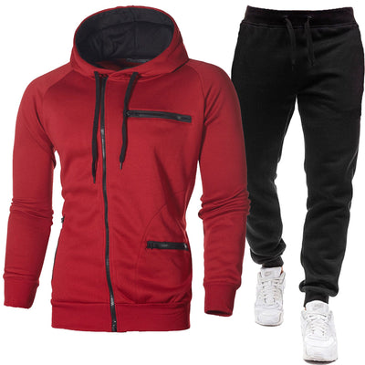 Sudadera con Capucha Jacquard Deportiva para Hombre - Cardigan Fleece Casual - Image 21