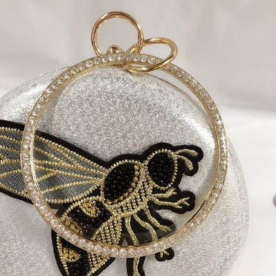 Cartera de Fiesta con Abalorios y Bordado de Abeja - Image 29