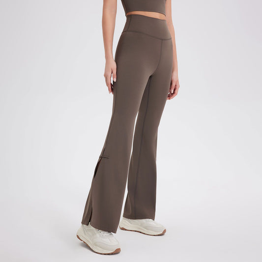 Pantalones Acampanados Deportivos Levanta Cadera Cintura Alta Melocotón - Image 2