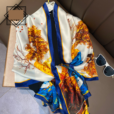 Foulard Ligero de Seda para Mujer - Bufanda Larga Elegante de Verano - Image 38