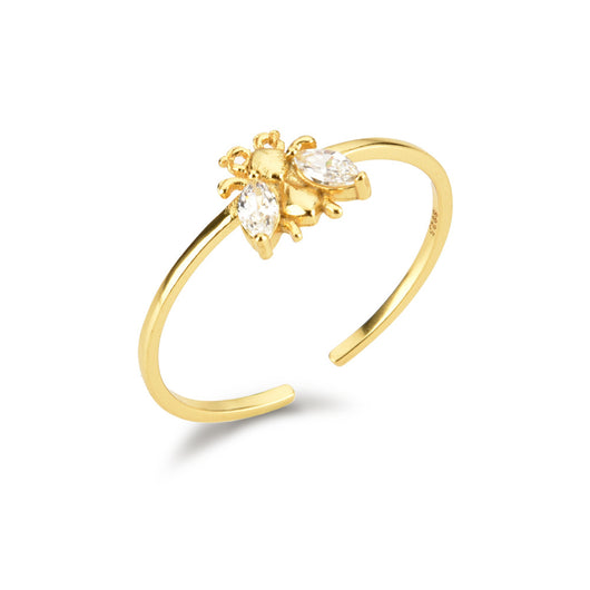 Anillo Ajustable de Plata Esterlina con Diseño de Colmena de Abeja - Image 8