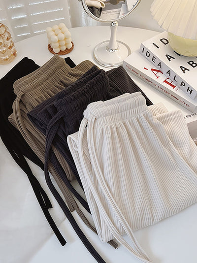 Pantalones Casuales Cintura Alta con Cordón Ajustable Mujer - Image 5