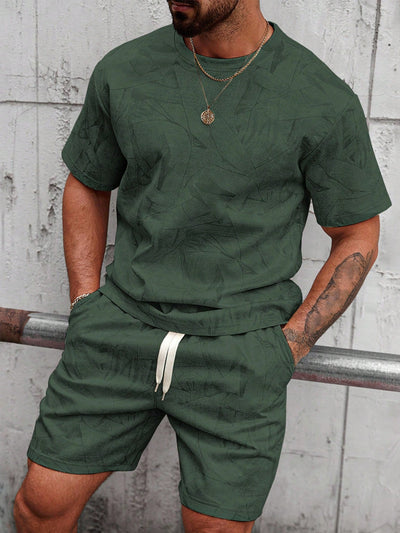 Conjunto Deportivo Casual para Hombre - Playera y Pantalón Corto Estampado - Image 10