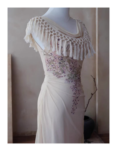 Vestido Bohemio Fishtail con Borlas - Cuello Redondo Ajustado para Verano - Image 8