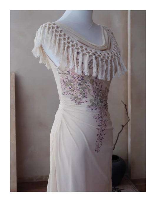 Vestido Bohemio Fishtail con Borlas - Cuello Redondo Ajustado para Verano - Image 8
