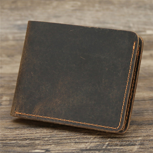 Billetera de Cuero Crazy Horse Estilo Retro Europeo Americano para Hombre - Image 7