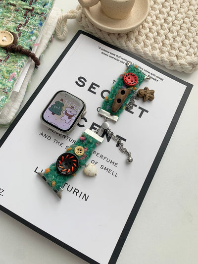 Pulsera Navideña de Peluche - Correa Festiva para Otoño e Invierno - Image 6