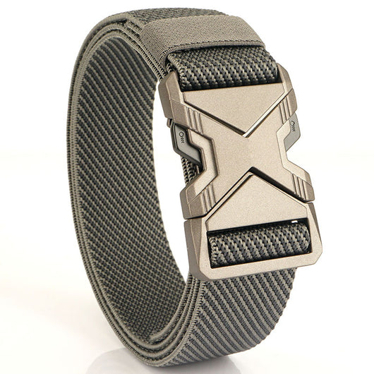 Cinturón Elástico Tejido para Hombre - Diseño Minimalista con Hebilla de Aleación - Image 12