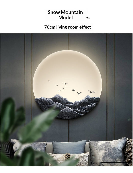 Lámpara de Pared LED Zen Estilo Asiático para Sala y Dormitorio - Image 10