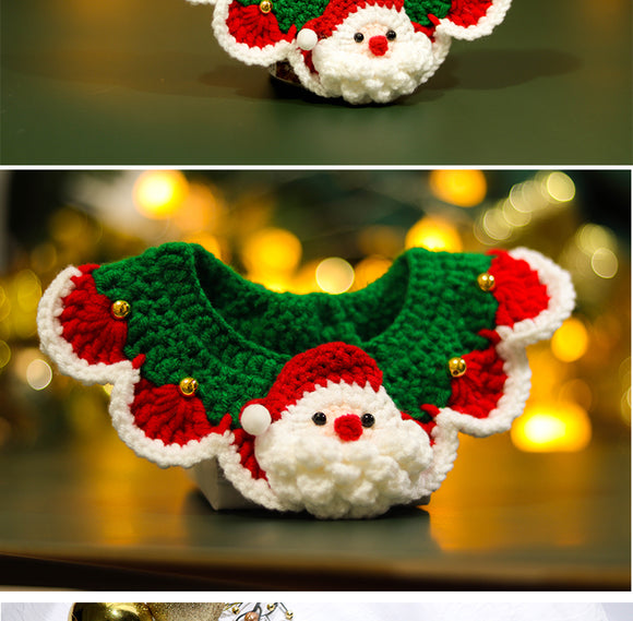 Babero de Lana Merino Navideño con Toallita Absorbente