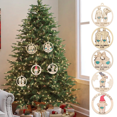 Árbol de Navidad de Madera con Adornos Colgantes - Image 12