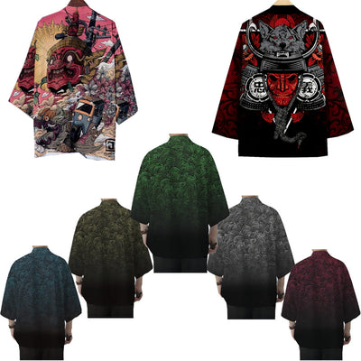 Cardigan Suelto Estampado 3D Versátil para Hombre - Image 14