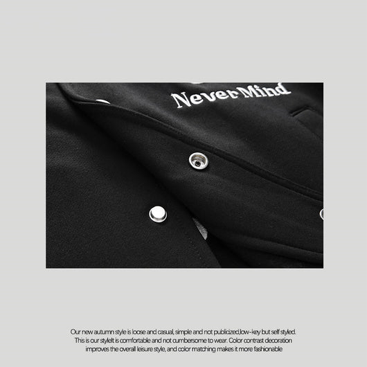Chaqueta Béisbol Bordada Suelta para Parejas - Image 3