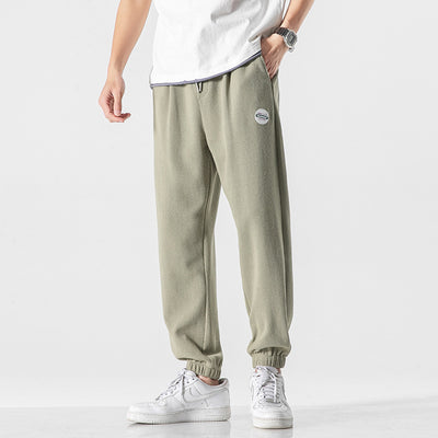 Pantalones Deportivos Grises de Punto Holgados para Hombre - Image 4