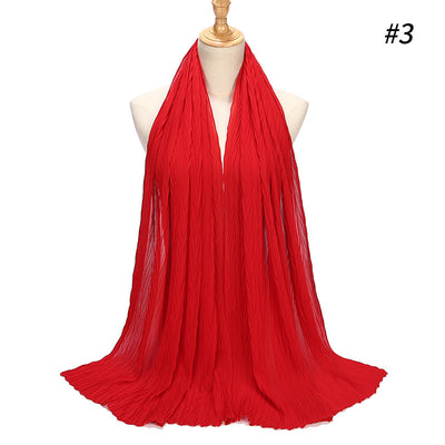 Pañuelo Gasa Plisado con Perlas de Moda - Image 33
