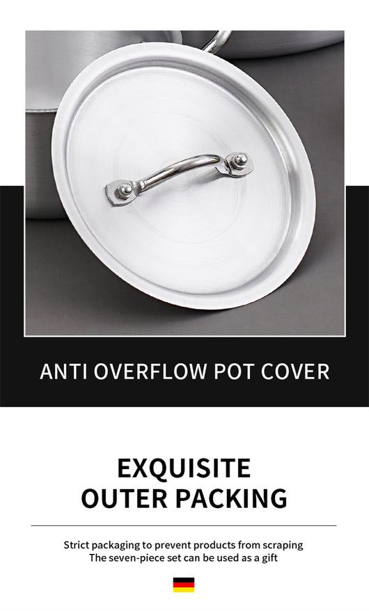 Juego de Ollas de Aluminio 7 Piezas - Batería de Cocina Profesional - Image 13