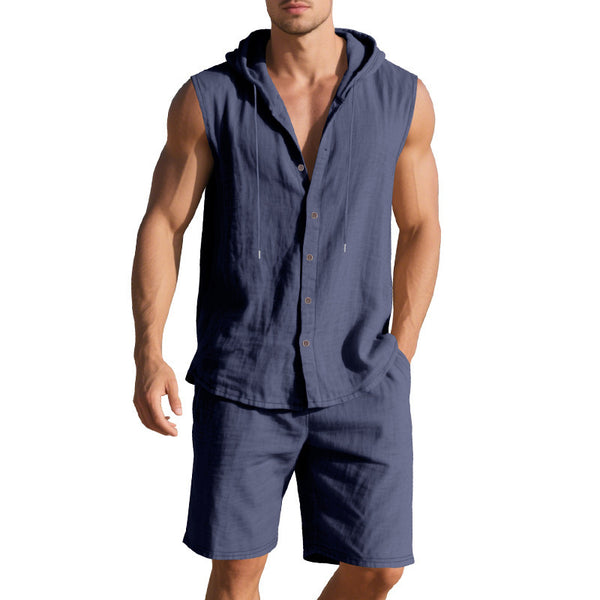 Conjunto de Bermudas y Camiseta sin Mangas para Hombre