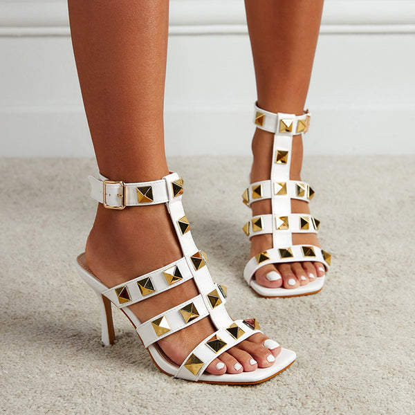 Sandalias Romanas de Punta Cuadrada Hueca - Colección Verano