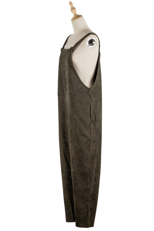 Jumpsuit Casual de Pana Suelta con Tirantes para Mujer - Image 14