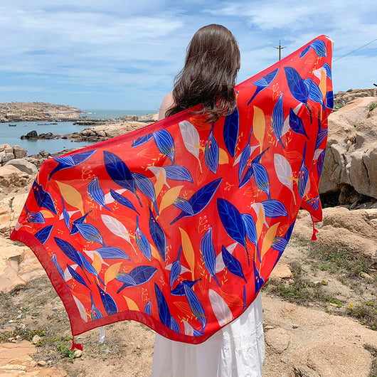 Pañoleta Étnica Oversized para Protección Solar y Estilo - Image 9