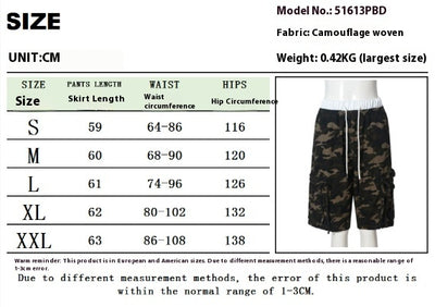 Shorts Holgados de Camuflaje con Bolsillos y Cordón Ajustable - Image 7
