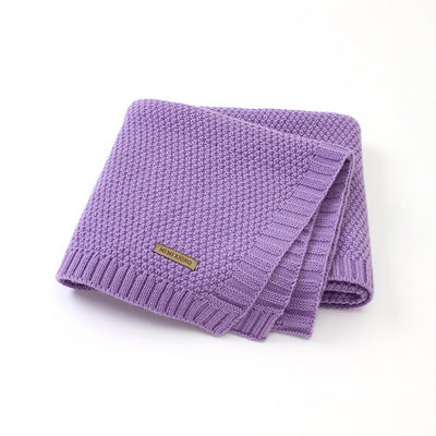 Manta Tejida de Color Sólido para Niños y Niñas - Image 4