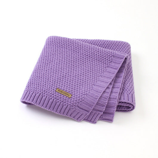 Manta Tejida de Color Sólido para Niños y Niñas - Image 4