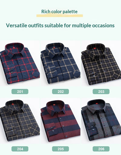 Camisa Casual de Cuadros para Hombre con Cuello Cuadrado - Image 28