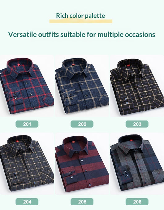 Camisa Casual de Cuadros para Hombre con Cuello Cuadrado - Image 28