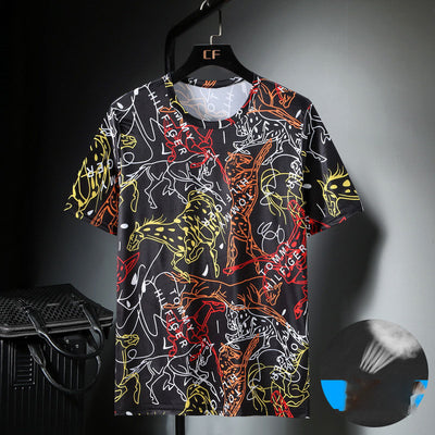 Camiseta Masculina Ice Silk Transpirable de Manga Corta - Image 8