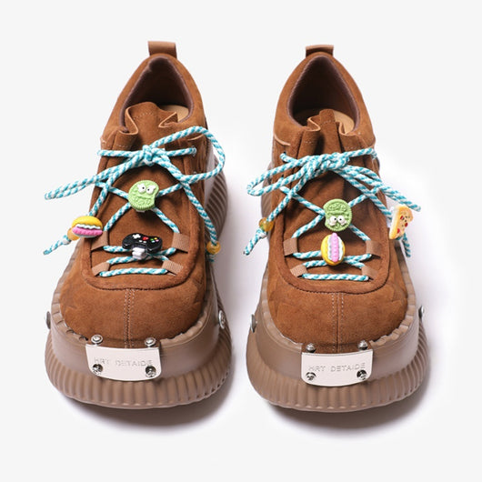 Zapatos Plataforma Dopamine Verano de Cuero con Cordones - Image 5