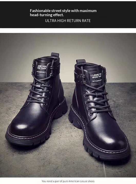 Botas Altas Estilo Coreano para Hombre - Image 14